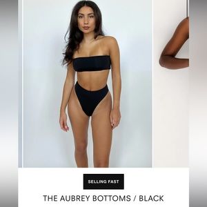 437 Aubrey Black Bikini Bottoms